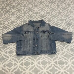 Vanity Collection Denim Jacket Distressed Light Wash Jean Jacket‎ Women's Large